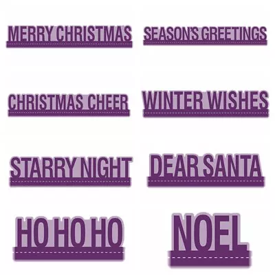 $7.30 • Buy Letter Winter Wishes Noel Xmas Metal Cutting Dies Stencil Scrapbooking Christmas