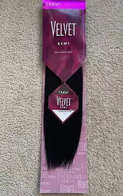 Outre  10  Yaki Velvet Remi 100% Straight Human Hair -  #1 Black • $50