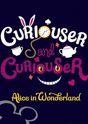 £4 • Buy Disney Alice In Wonderland Quote Art A4 Print,photo,picture,nursery, Christmas