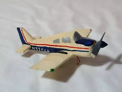 Vintage Hand Carved Made Model Wood Airplane Plane Model Toy Folk Art 3  White • $45