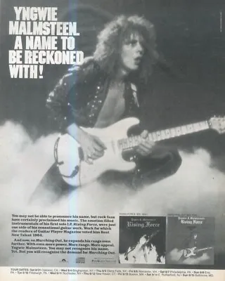 Sfbk26 Picture/advert 13x11 Yngwie Malmsteen : Rising Force • £13.99