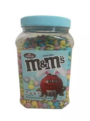 M&M's Milk Chocolate Pastel Easter Candy 3Lb JAR Limited Edition Snacks • $30