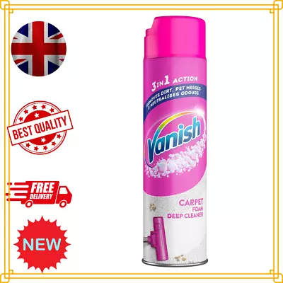 Vanish Carpet Cleaner + Upholstery Gold Power Foam Shampoo Large Area Cleanin • £6.66