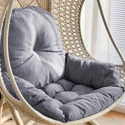 Large Garden Hanging Swing Egg Chair Cushion Replacement Outdoor Seat Mat Pillow • £25.94