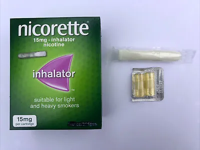 £8.95 • Buy Nicorette Inhalator 15mg 2 Cartridges (not Sealed)+Mouthpiece Nicotine Exp 02/24