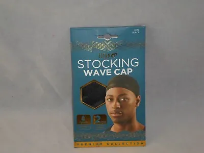 (2) TITAN SPORT Stocking Wave Caps Black Keeps Tight  #652                 A14-3 • $6.95