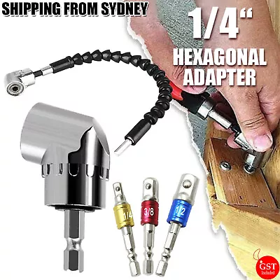 Flexible Shaft Bits And Right Angle Drill Extension Screwdriver Bit Holder AU • $8.97