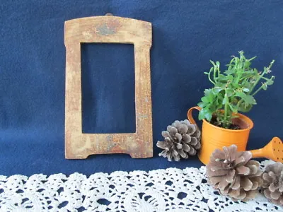 OLD ANTIQUE PRIMITIVE WOODEN PHOTO PICTURE FRAME EARLY 20th • £24.11