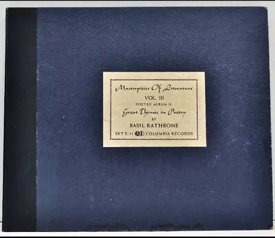 MASTERPIECES OF LITERATURE VOL.III   Set Of   78 RPM Records • $45