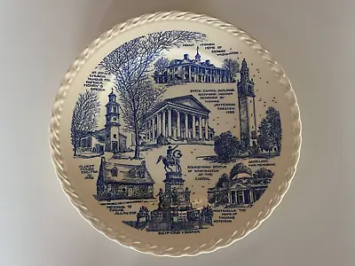 Vernon Kilns Collectors Plate ~ Richmond Virginia ~ 10 1/2  ~Blue~ VG ~ GORGEOUS • $20