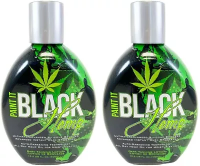 Millennium PAINT IT BLACK HEMP Dark Bronzer Tanning Lotion LOT OF 2 - 13.5 Oz • $49.95