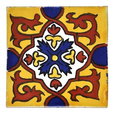 £1.79 • Buy Incendio - Handmade Mexican Ceramic Talavera Large 10.5cm Tile Ethically Sourced