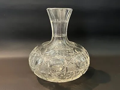 Vintage American Brilliant Cut Glass Crystal Glass Carafe Liquor Wine Decanter • $199.99