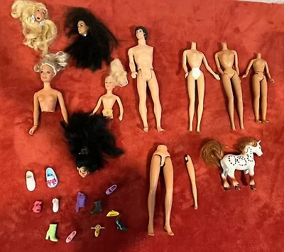 Barbie Vintage Mixed Junk Lot TLC Body Parts Heads And Shoes • $5