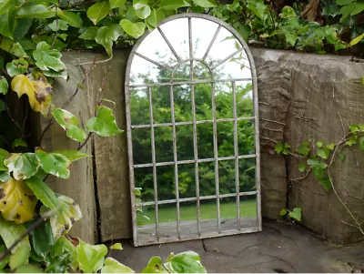 £62.79 • Buy Outdoor Garden Mirror Arch Metal White Large Frame Hanging Wall Mounted Vintage