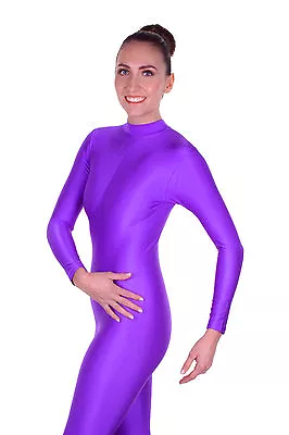 Catsuit Long Sleeve Polo Neck Keyhole Back Lycra Dance Catsuit (MELANIE) • £43.95