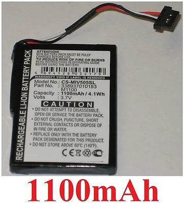 1100mAh Battery For Mitac Navman Mio Spirit V505 V735 TV 338937010183 M1100 • £14.38