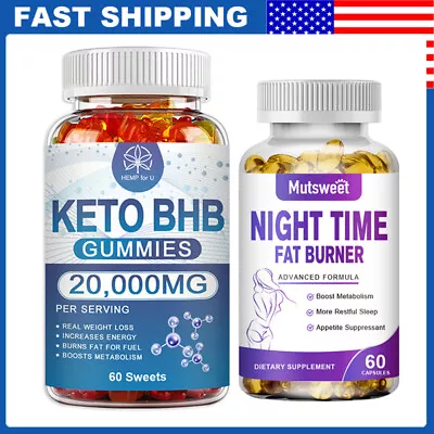 Keto BHB Gummies Diet ACV Weight Loss Night Time Fat Burner Appetite Suppressant • $11.69