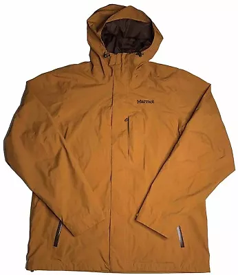 Marmot Gore-Tex Ski Peak Full Zip Hooded Jacket Orange Men’s Size Large • $79.20