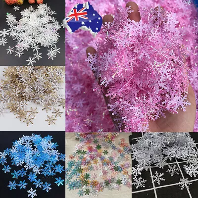 300pcs Christmas Snowflakes Confetti Artificial Snow Xmas Tree Ornaments Decor  • $10.99