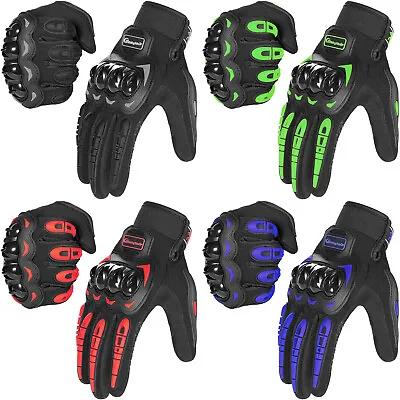 Motorcycle Gloves For Men Women Full Finger Touch Screen Motorbike Riding Gloves • $8.99