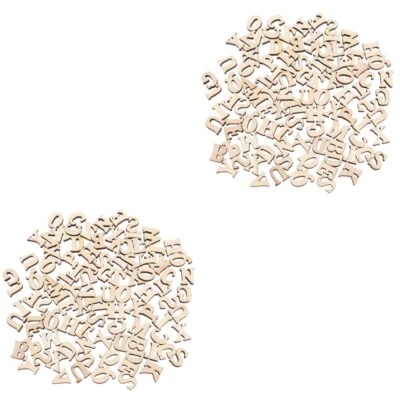 $8.24 • Buy 200 PCS Wooden Discs Holes Wooden Plate Bamboo Baby Wooden Alphabet Letters