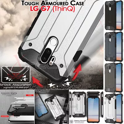 LG G7 (ThinQ) TOUGH ARMOURED Slim Fit Shock Proof Hard Protective Case Cover • £3.95