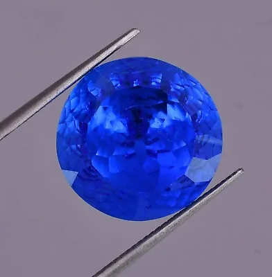 AAA 20.05 Ct Natural Blue Tanzanite Round Cut Loose Gemstone Certified 16x16 MM • $5.50