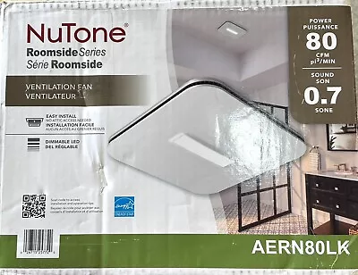 NuTone 80 CFM Roomside Series Bathroom Exhaust Fan With Light Model AERN80LK • $89.99