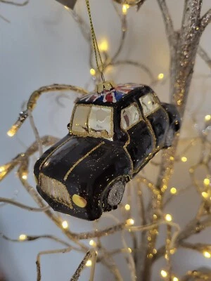 £10.50 • Buy Gisela Graham Glass London Taxi Hanging Christmas Decoration