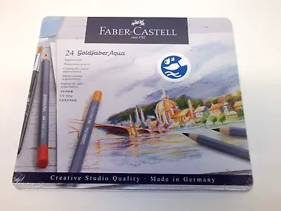 Faber Castell 24 Goldfaber Aqua Water Colour Pencils Brand New & Sealed • $19.88