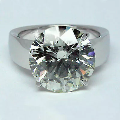 3 CT Round Cut Lab Created Moissanite Solitaire Engagement Ring 14k White Plated • $96.33