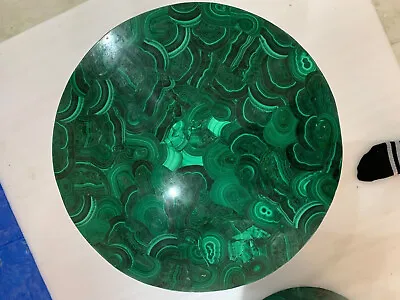 Malachite Round Top Coffee Table Top Semi Precious Mosaic Art Inlay Home Decor • $444.60