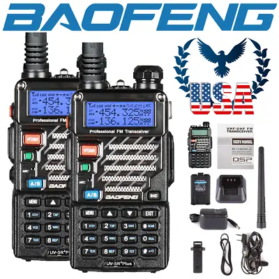 $43.19 • Buy US 2x Baofeng UV-5R+ Dual-Band 2m/70cm VHF UHF FM Transceiver Ham Two-way Radio