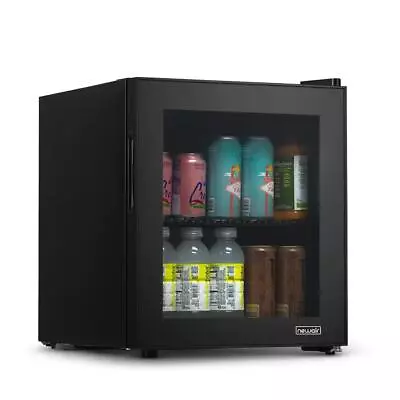 NewAir Mini Beverage Refrigerator Glass Door Black Adjustable Shelves 60-Can • $223.99
