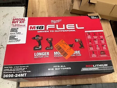 Milwaukee 3698-24MT M18 FUEL 4- Combo Kit Hammer Impact Multi-ToolLight- NEW • $474.95