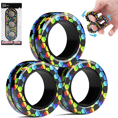 Magnetic Finger Ring Magnetic Fidget Spinner Toy Upgraded For Stress Relief New • $17.86