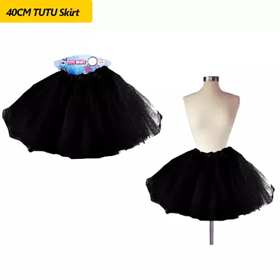 Women Girls Tutu Skirt Princess Dress Up Party Costume Ballet Dancewear Black • $17.95