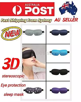 $4.68 • Buy Travel Sleep Eye Mask Soft 3D Memory Foam Padded Shade Cover Sleeping Blindfold