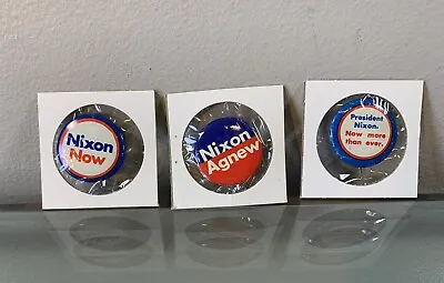 3 VTG Richard M Nixon Now Spire Agnew Campaign Buttons VGC Watergate FREE SHIP • $7.98