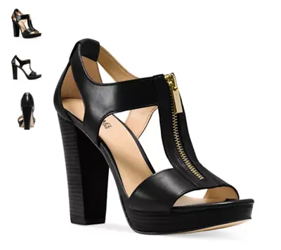 Michael Kors Berkley Leather Platform Sandal Black Women's US Sizes 5-11/NEW!!! • $129.95