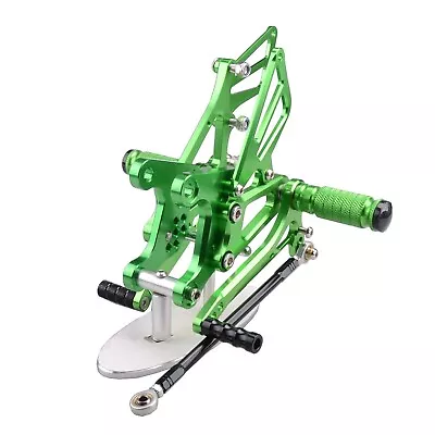 Green CNC Rearset Foot Pegs Rear Set Pedal For Kawasaki Ninja ZX6R 05-08 ZX636 • $119.98