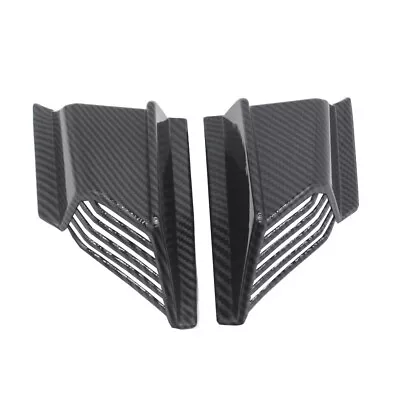 Motorcycle Winglet Side Wing Fairing Spoiler Carbon Fiber Look Accessories 2Pcs • $24.20