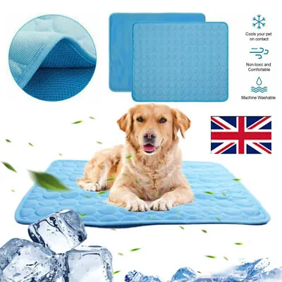 £6.99 • Buy M-L Dog Cooling Mat For Dogs Pet Cool Mat Summer Heat Relief Non-toxic Bed UK