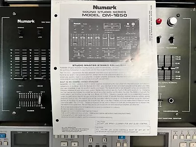 Vintage Numark DM 1650 Stereo Equalizer DJ Mixer  Mint & Working  With Manual • $499