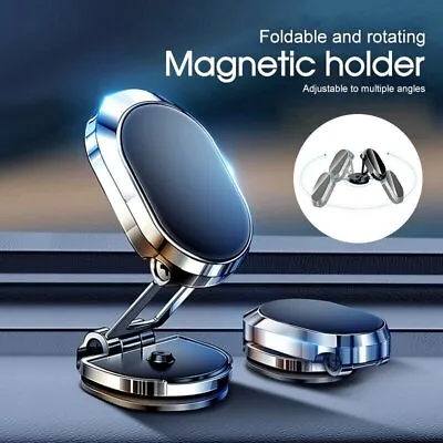 Metal Magnetic Car Phone Holder Folding Magnet Mount Mobile Cell Phone Stand GPS • $10.96
