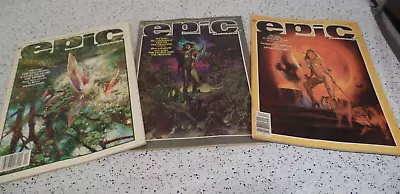 3 Marvel Epic Illustrated Magazine 1983 Fantasy Science Fiction LOT • $29.99