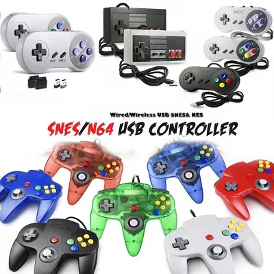 For Nintendo64 N64 USB Controller/ SNES Gamepad Joystick For PC MAC Raspberry Pi • $8.99