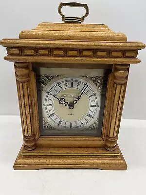 CLASSIC TRADITIONS QUARTZ Wood Mantle Clock W/Hourly Chime Desk Bookshelf Works • $59.99