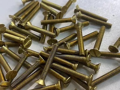 Brass Metric Countersunk Screws Head Machine Bolt Solid M2 M2.5 M3 M3.5 M4 M5 M6 • £6.49